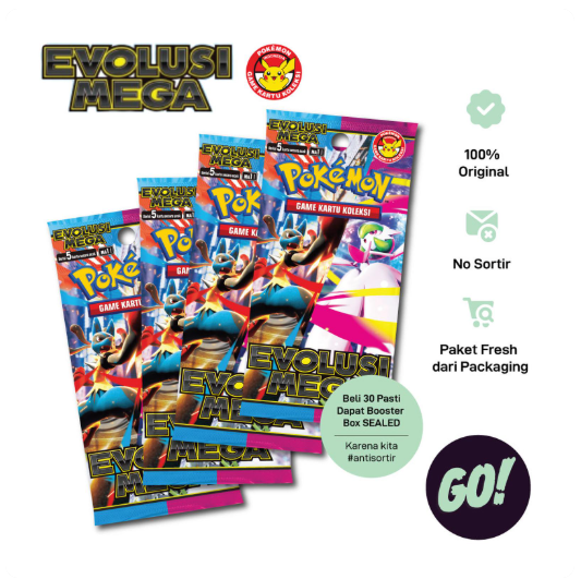 Evolusi Mega Booster Pack Pokemon Indonesia