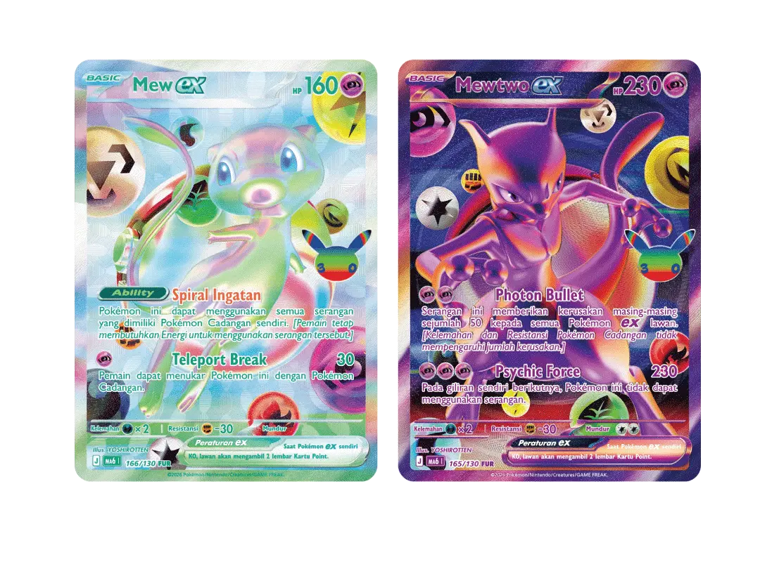 Mew dan Mewtwo FUR - Pokemon Indonesia 30th Celebration - MA6