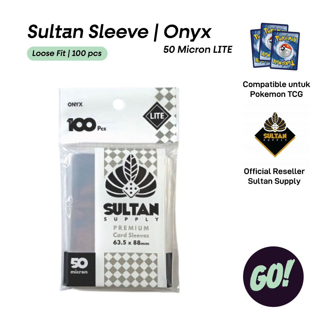 Sultan Sleeve Onyx 50 Micron - GeekingOut - TCG Collector Accessories